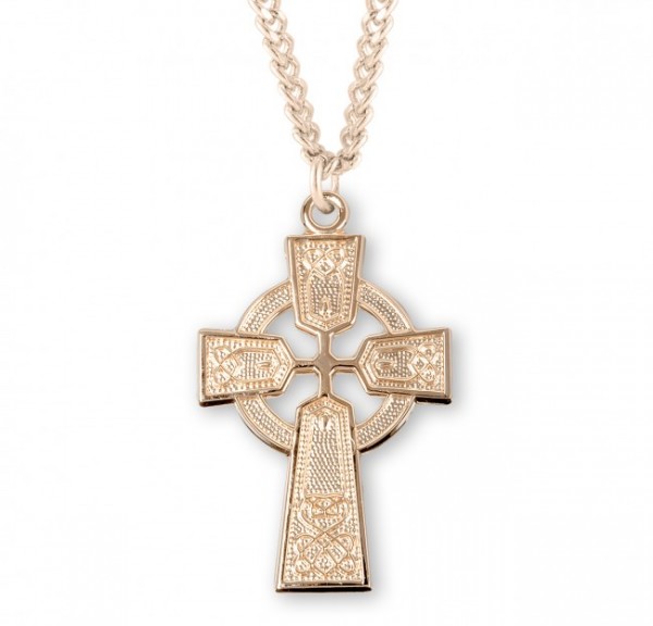 Women's Celtic Cross 14kt Gold Plated, two sizes - Gold