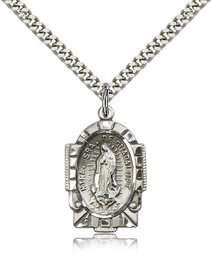 Our Lady of Guadalupe Medal - Sterling Silver