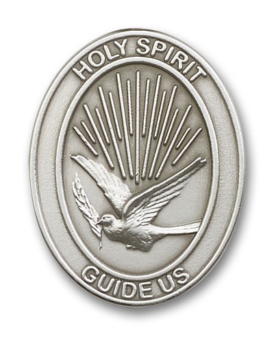 Holy Spirit Visor Clip - Antique Silver
