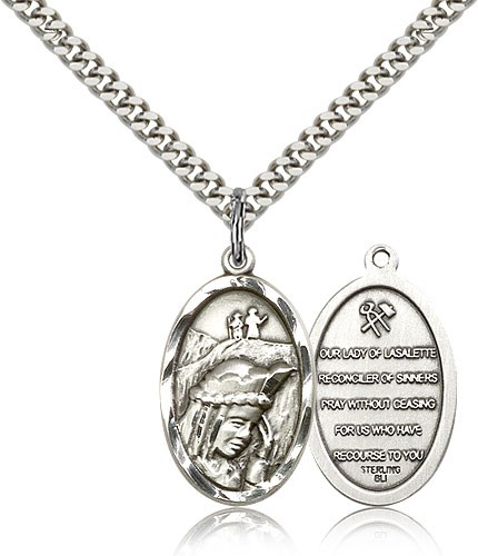 Our Lady of  La Salette Medal - Sterling Silver
