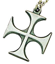 Maltese Cross Pendant - Pewter