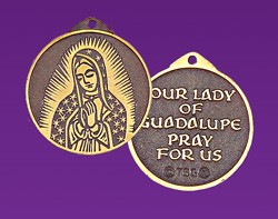 Our Lady of Guadalupe Pendant - Bronze