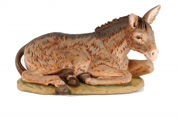 Seated Donkey Figure for 50 inch Nativity Set - Brown