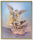 St. Michael Gold Trim Plaque - 2 Sizes
