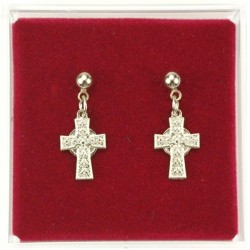 Celtic Cross Dangle Earrings [MVER1014]
