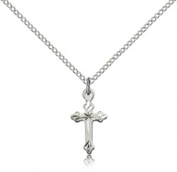 Beautiful Etched Tip Cross Necklace [BM0169]
