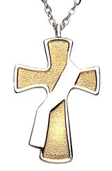 Deacon's Cross with Silver Colored Sash Pendant [TCG0422]