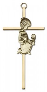 First Communion Girl Cross  6 inch [CRB0032]