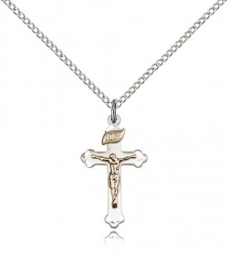 Women's Gold Filled and Sterling Crucifix Pendant [BC0059]