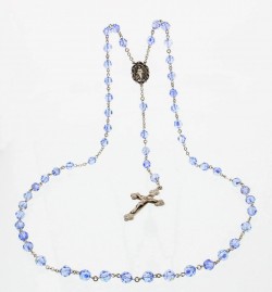 Light Sapphire Swarovski Crystal Rosary - 8mm [HMBR580]