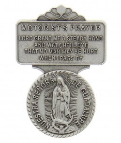 Our Lady of Guadalupe Visor Clip, Pewter - 2 1/4“H [AU0112]