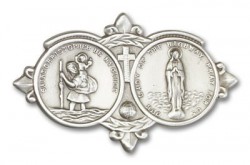 St. Christopher  &amp; Our Lady of the Highway Visor Clip [AUBVC009]