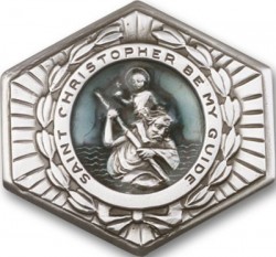 St. Christopher Hexagon Visor Clip [AUBVC007]