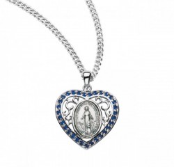 Women's Heart and Swirls Miraculous Medal [HMM3268]