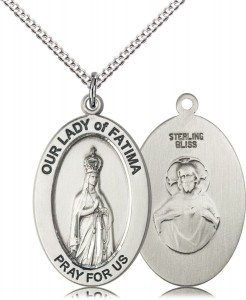 Women's Our Lady of Fatima Oval Necklace [DM1205]
