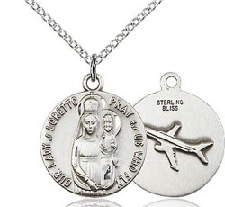 Women's Our Lady of Loretto Pray For Us Who Fly Medal [BM0548]
