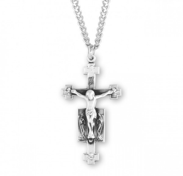 Angels and Crosses Men's Crucifix Necklace - Sterling Silver