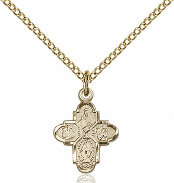 Baby 4-Way Chalice Pendant - 14KT Gold Filled