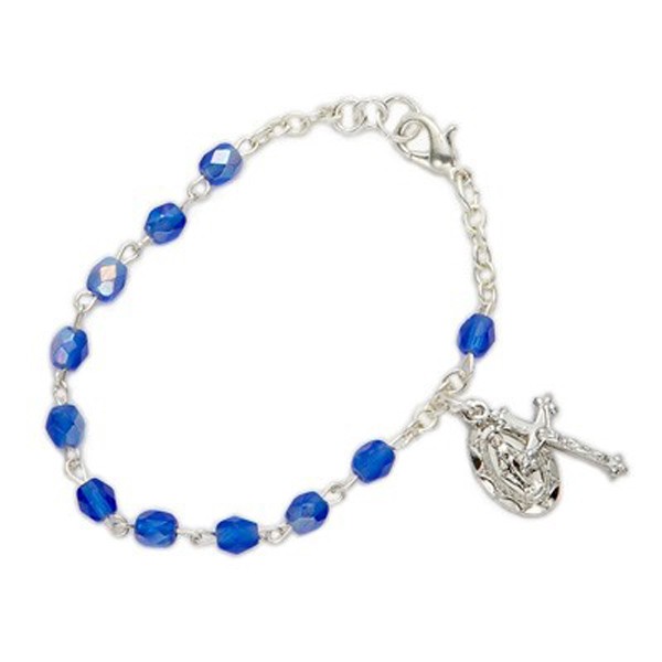 Baby Birthstone Rosary Bracelets - Sapphire
