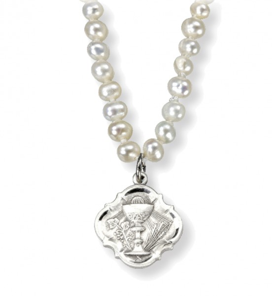 Baroque Chalice Necklace with Freshwater Pearls - Sterling Silver