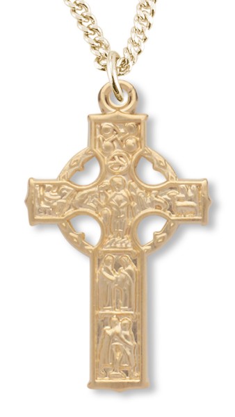 Celtic Cross Gold Plated 3 sizes - Gold