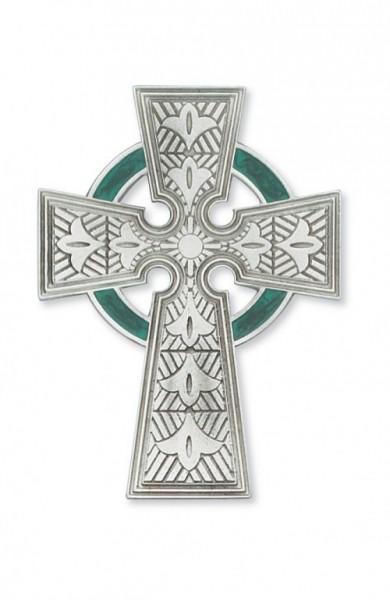 Celtic Pewter Wall Cross, 4.75 inch - Silver