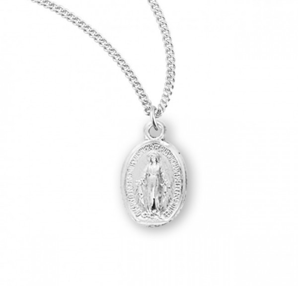 Girl's Miraculous Medal Necklace Sterling Silver - Sterling Silver