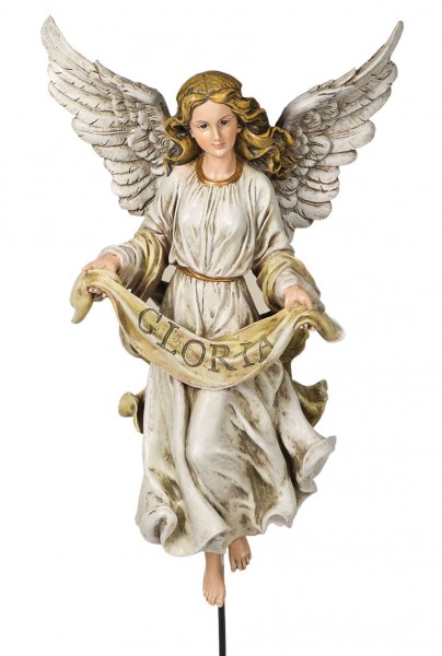 Gloria Angel on Stand 30&quot; H for 27&quot; Scale Nativity Set - Multi-Color