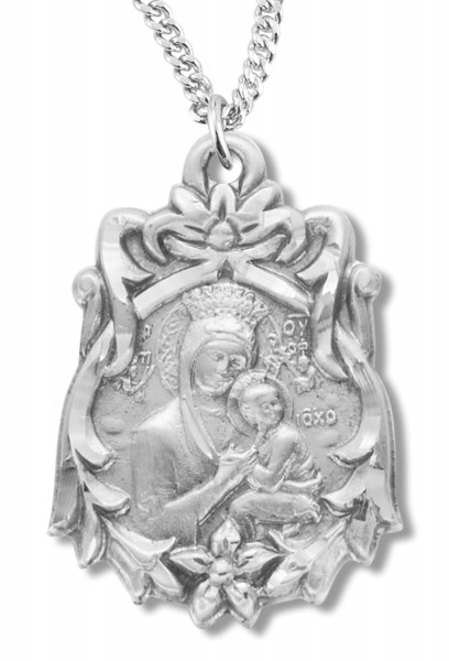 Madonna and Child Medal Sterling Silver - Sterling Silver