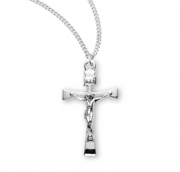 Maltese Crucifix Necklace with High Polish Finish - Sterling Silver