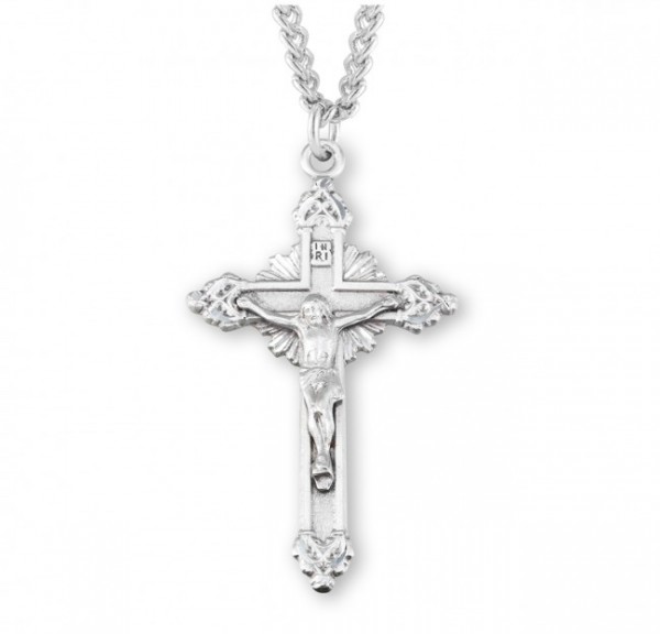 Men's Byzantine Style Crucifix Necklace - Sterling Silver
