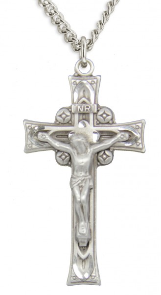 Men's Celtic Style Crucifix Pendant - Sterling Silver