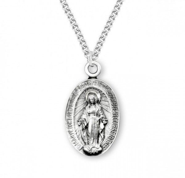 Men's High Relief Miraculous Medal - Sterling Silver