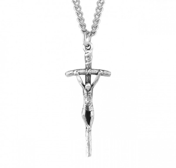 Men's Papal Crucifix Necklace - Sterling Silver