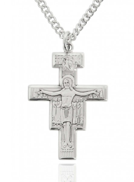 Men's Sterling Silver San Damiano Crucifix - Sterling Silver