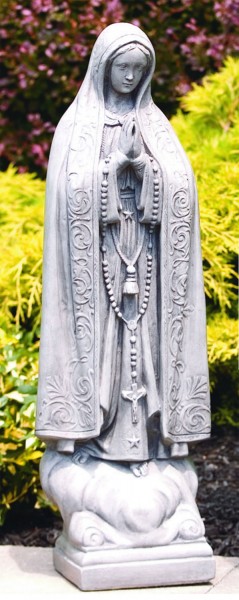 Our Lady of Fatima Statue 24 Inch - Old Stone Finish
