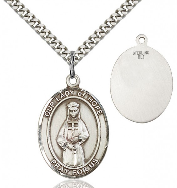 Our Lady of Grace of Hope Patron Saint Medal - Sterling Silver