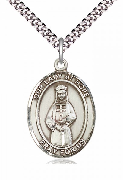 Our Lady of Grace of Hope Patron Saint Medal - Pewter