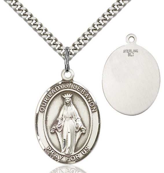 Our Lady of Lebanon Pendant - Sterling Silver