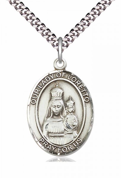 Our Lady of Loretto Patron Saint Medal - Pewter