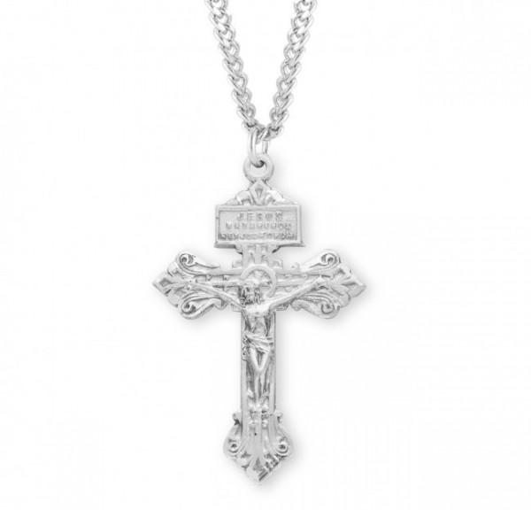 Pardon Crucifix Necklace for Men - Sterling Silver