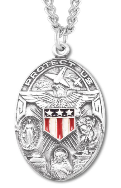 Patriotic Medal Sterling Silver - Sterling Silver