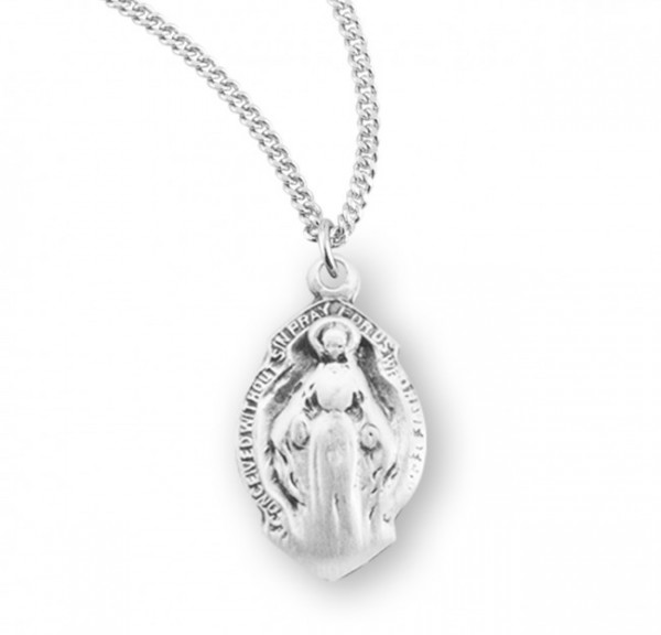 Petite Child's Miraculous Medal Necklace - Sterling Silver