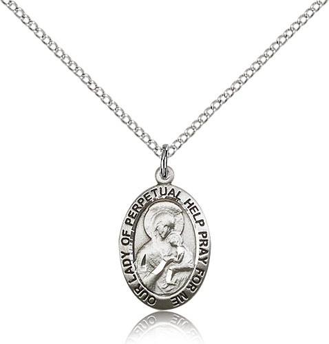 Women's Our Lady of Perpetual Help Medal - Sterling Silver