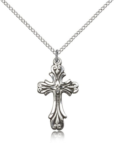 Women's Vintage Cross Necklace - Sterling Silver