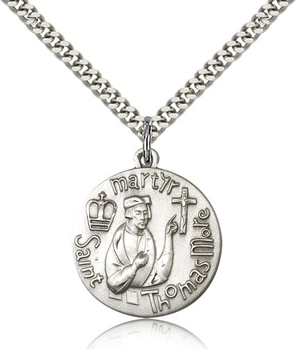 Men's St. Thomas More Medal - Sterling Silver