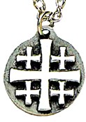Jerusalem Cross Pendant - Silver