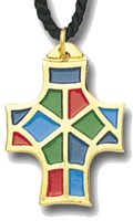 Multi-Colored Cross Pendant - Multi-Color
