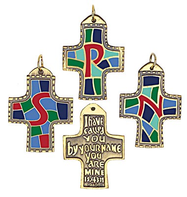 Confirmation Pendants with Free Initial Personalization - Multi-Color