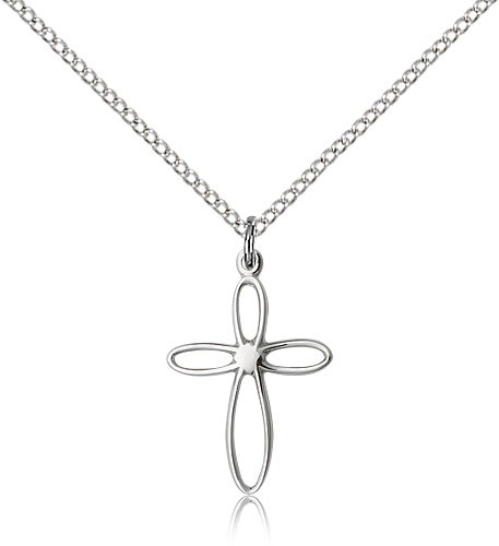 Women's Loop Cross Pendant - Sterling Silver